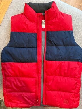 GAP Kids Red and Navy Puffer Vest
